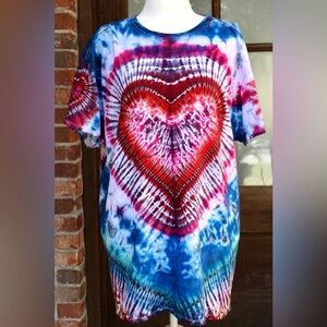 Tie Dye Tshirt size XL FOTL Premium Select hand dyed NWT “ Bleeding Heart”